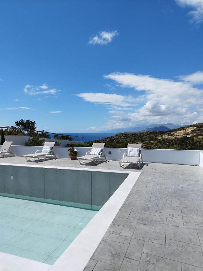 Villa George Sea View With Pool - Triopetra Ngoại thất bức ảnh